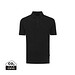 Iqoniq Yosemite Piqué-Poloshirt aus recycelter Baumwolle, schwarz