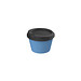Kaffeebecher ToGo mit Deckel, 100 ml, behagliches blau/schwarz