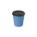 Kaffeebecher ToGo mit Deckel, 200 ml, behagliches blau/schwarz