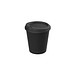 Kaffeebecher ToGo mit Deckel, 200 ml, schlichtes schwarz