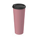 Kaffeebecher ToGo mit Deckel, 500 ml, raffiniertes rot/schwarz