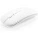 KHAN. Wireless Maus mit 500mAh Akku aus recyceltes ABS (100% rABS), Weiß