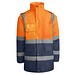 Kombinierter, gesteppter Parka Merak mit High Visibility, XXXL, navy/fluor orange