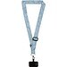 Lyra Verstellbares Lanyard mit Telefonhalterung und Sublimationsdruck, schwarz