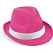 MANOLO POLI. Hut aus PP mit weißen Band aus Polyester, Rosa