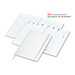 Geiger-Notes Match-Hybrid White Bestseller Notizbuch A4, Cover-Star matt-, inkl. Druck, weiß