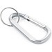 MATTHEW. Karabinerclip aus Aluminium mit Schlüsselring, Silber