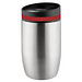 Metmaxx® Thermobecher CremaOfficina, silber/Ring rot