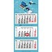 Geiger-Notes Monatskalender Maxi Light 3 Bestseller, Benelux, inkl. Druck, hellgrau