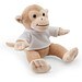 MONKY. Plüschtier in Form eines Affen mit T-Shirt, Hellbraun