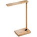 MOREY. Klappbare Schreibtischlampe mit superschnellem kabellosem 15W-Ladegerät aus Bambus, Natur