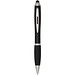 Nash RCS Stylus Kugelschreiber aus recyceltem Kunststoff mit farbigem Schaft und schwarzem Griff (blaue Tinte), schwarz