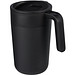 Nordia 400 ml doppelwandiger Becher aus Recyclingmaterial, schwarz
