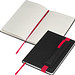 Notizbuch mit farbigen Applikationen, rot