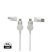 Oakland RCS rKunststoff 1,2m 6-in-1 Fast-Charging 45W Kabel, weiß