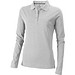 ELEVATE Damen Langarm Poloshirt Oakville, grau meliert, L