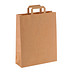 Papier-Tragetasche, 18 x 22 x 8 cm, klein, natur