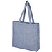 Pheebs 210 g/m² recycelte Tragetasche mit Seitenfalten 13L, heather blau