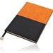 Pierre Cardin® REPORTER Notizbuch A5, orange/schwarz