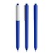 Pigra P03 Soft Touch Push Kugelschreiber, Dark Blue-White