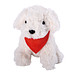 Plüsch-Hund BENNI,rot, weiß