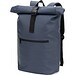 PORTLAND. Roll-Top-Rucksack aus PU mit Laptopfach, 16“, Blau