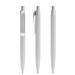prodir® Kugelschreiber QS01 PMP Push, blaue Mine, zementgrau/silber satiniert