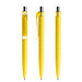 prodir® Druckkugelschreiber QS01 PMT Push, blaue Mine, gelb/silber poliert