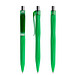 prodir® Druckkugelschreiber QS20 Soft Touch PRT Push, blaue Mine, hellgrün/silber poliert