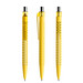 prodir® Druckkugelschreiber QS40 Soft Touch PRT Push, blaue Mine, gelb/silber poliert