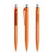 prodir® Druckkugelschreiber QS40 Soft Touch PRT Push, blaue Mine, orange/silber satiniert
