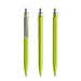 prodir QS50 Soft Touch PRS Push Kugelschreiber, Yellow Green-Silver satin finish