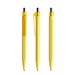prodir QS50 Soft Touch PRT Push Kugelschreiber, Lemon-Silver chrome finish