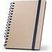 PROUST. A5 Notizbuch mit Ringen, fester Einband, aus Zuckerrohrpapier (80% zuckerrohr) mit unbedruckte Seiten, Blau