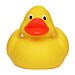 Renn-Ente, mit Metallplatte, gelb/orange, 6,6 cm