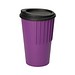 Riffel-Kaffeebecher ToGo, 300 ml, brombeere/schwarz