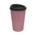 Riffel-Kaffeebecher ToGo, 300 ml, raffiniertes rot/schwarz