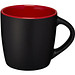 Keramikbecher Riviera, 340 ml, schwarz/rot