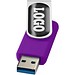 Rotate USB-Stick 3.0 mit Doming, lila, 128GB