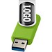 Rotate USB-Stick 3.0 mit Doming, limone, 128GB