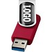 Rotate USB-Stick 3.0 mit Doming, rot, 128GB