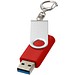 Rotate USB-Stick 3.0 mit Schlüsselanhänger, hellrot, 16GB