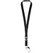 Sagan Lanyard mit abnehmbarer Schnalle und Handyband, schwarz Sagan Lanyard mit abnehmbarer Schnalle und Handyband, schwarz