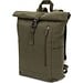 SAINT. Roll-Top-Rucksack aus recyceltem Baumwolle und recyceltem Polyester (380 g/m²), Dunkelgrün