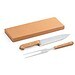 SALSA. Grill-Set aus Bambus und Edelstahl 2-teilig bestehend aus einer Grillgabel und einem Messer, Natur