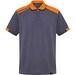 Samurai Kurzärmeliges Poloshirt mit antibakterieller Wirkung, 160 g/m2, unisex, blei/orange, S