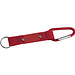 Schlüsselanhänger mit Karabiner und Plättchen aus Metall, rot