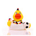 Schnabels® Bade-Ente Fußballfan, gelb/weiß