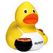 Schnabels® Bade-Ente Grillmeister mit Slogan, bunt