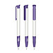 senator® Druckkugelschreiber Super Hit Polished Basic SG, blaue Mine, weiß,violett 267